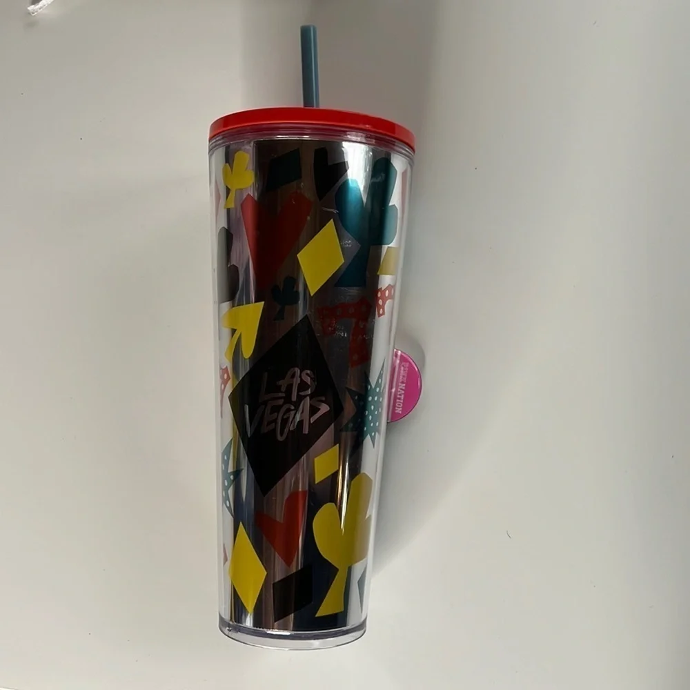 Starbucks Las Vegas 24 Fl Oz Cup with Straw NEW!